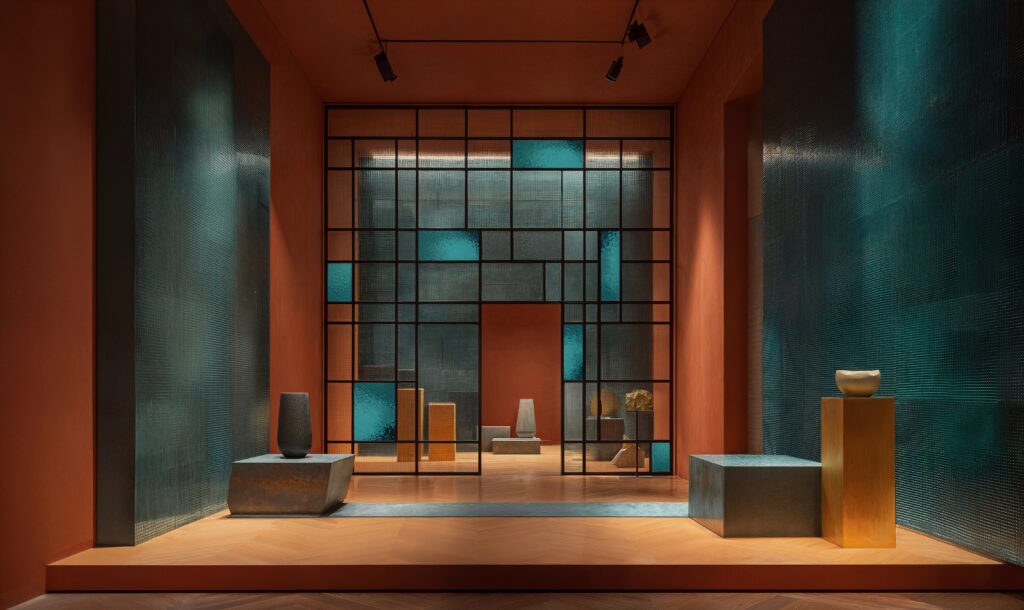 Glastrennwand bunt Kunstgalerie Jelly Design
